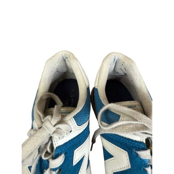 New Balance 574 Blue Red White Suede Mesh Sneakers Men’s 10.5 ML574HC2 - Picture 8 of 14